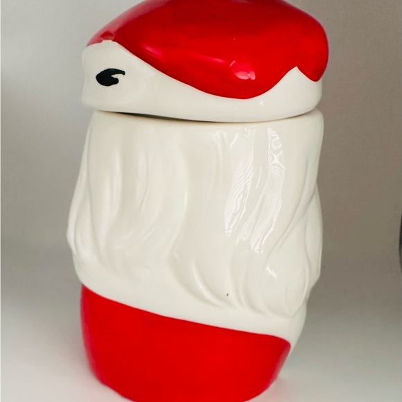 Vintage Ceramic Santa Christmas Cookie Candy Jar Canister - Picture 2 of 5